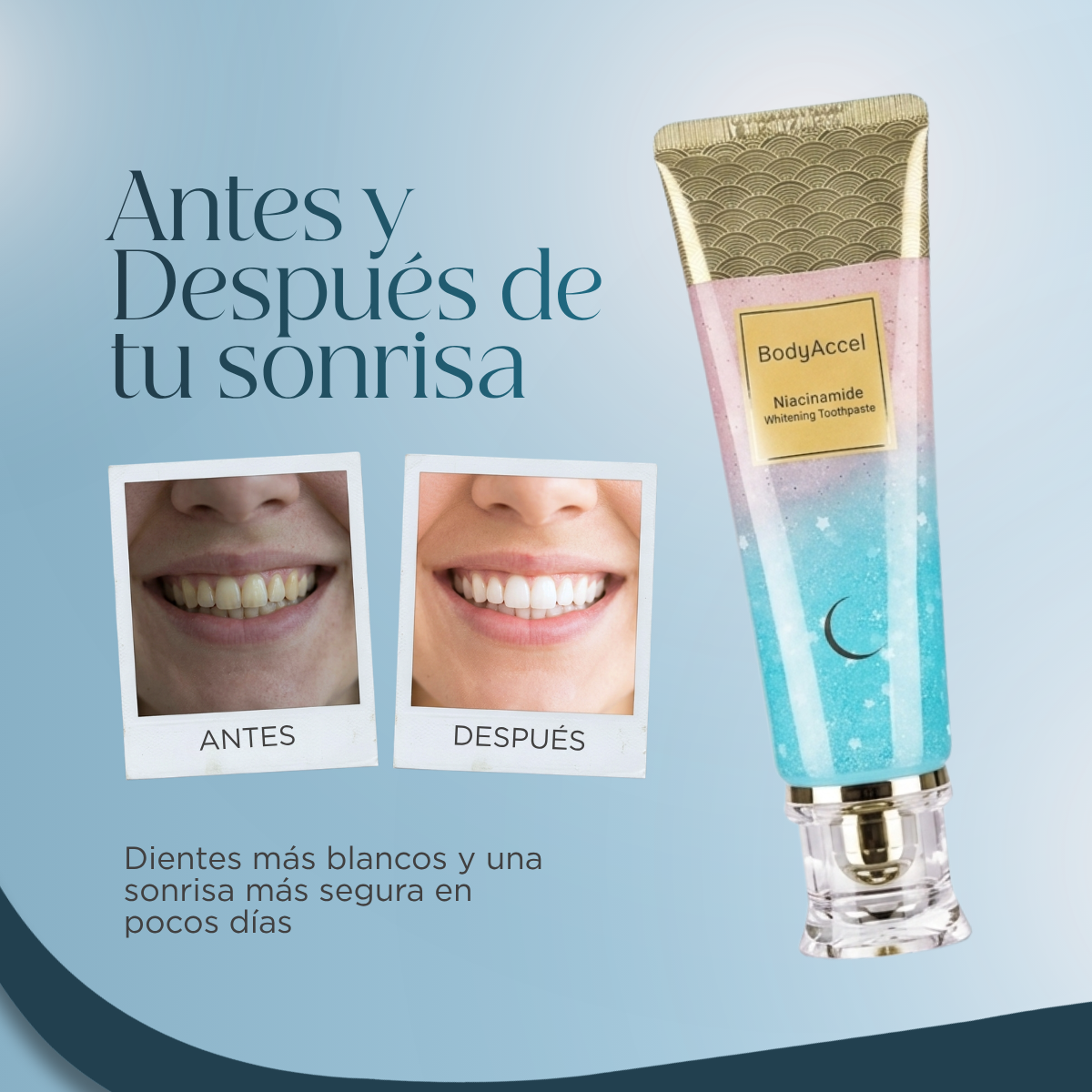 Pasta Dental Blanqueadora con Neacinamida - DIENTES BRILLANTES EN SEGUNDOS 😍50% DE DESCUENTO😍