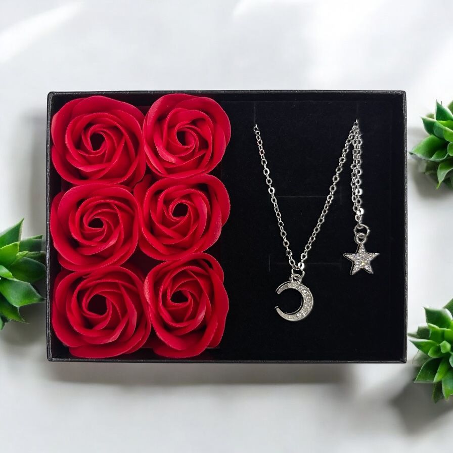 Box de Rosas Eternas con Collar Mágico - 50% DE DESCUENTO🌹❤️😍