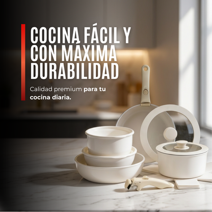 Set de Cocina con Mango Extraible - PRODUCTO EN TENDENCIA 😲50% DE DESCUENTO😲