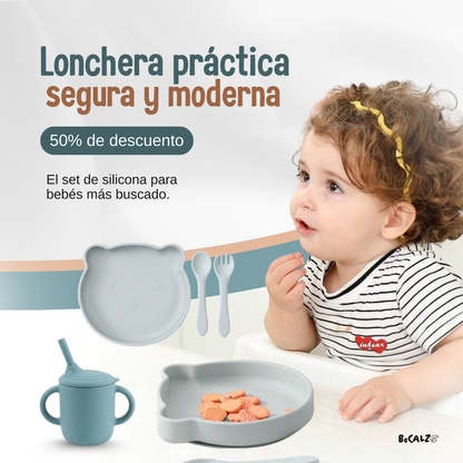 Set de Lonchera de Silicona para Bebés 😱50% DE DESCUENTO😱