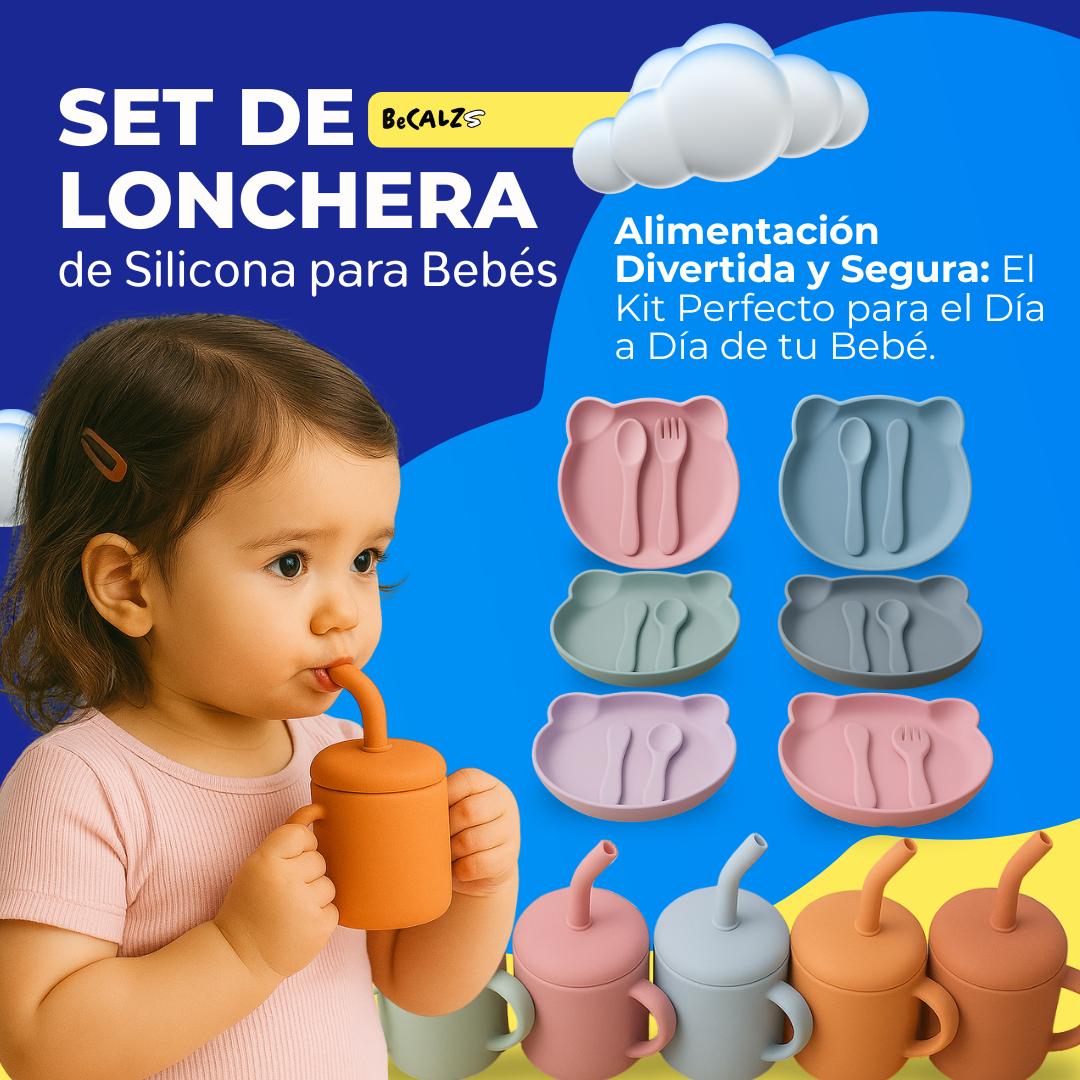 Set de Lonchera de Silicona para Bebés 😱50% DE DESCUENTO😱
