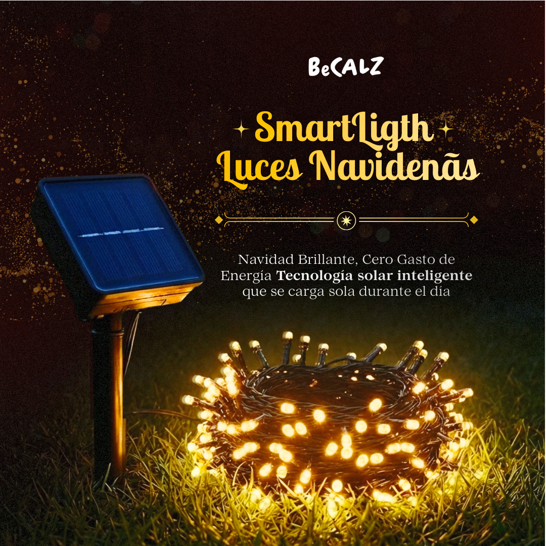 SmartLigth - Luces Navideñas con Panel Solar 😍50% DE DESCUENTO😍