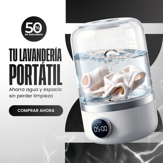 Mini Lavadora Portátil - DEJA TUS PRENDAS COMO NUEVAS 😲50% DE DESCUENTO😲