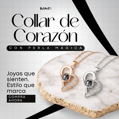 Collar de Corazón con Perla Mágica ❤️EL MEJOR REGALO PARA MAMÁ❤️ Lleva 2 y Paga 1😱