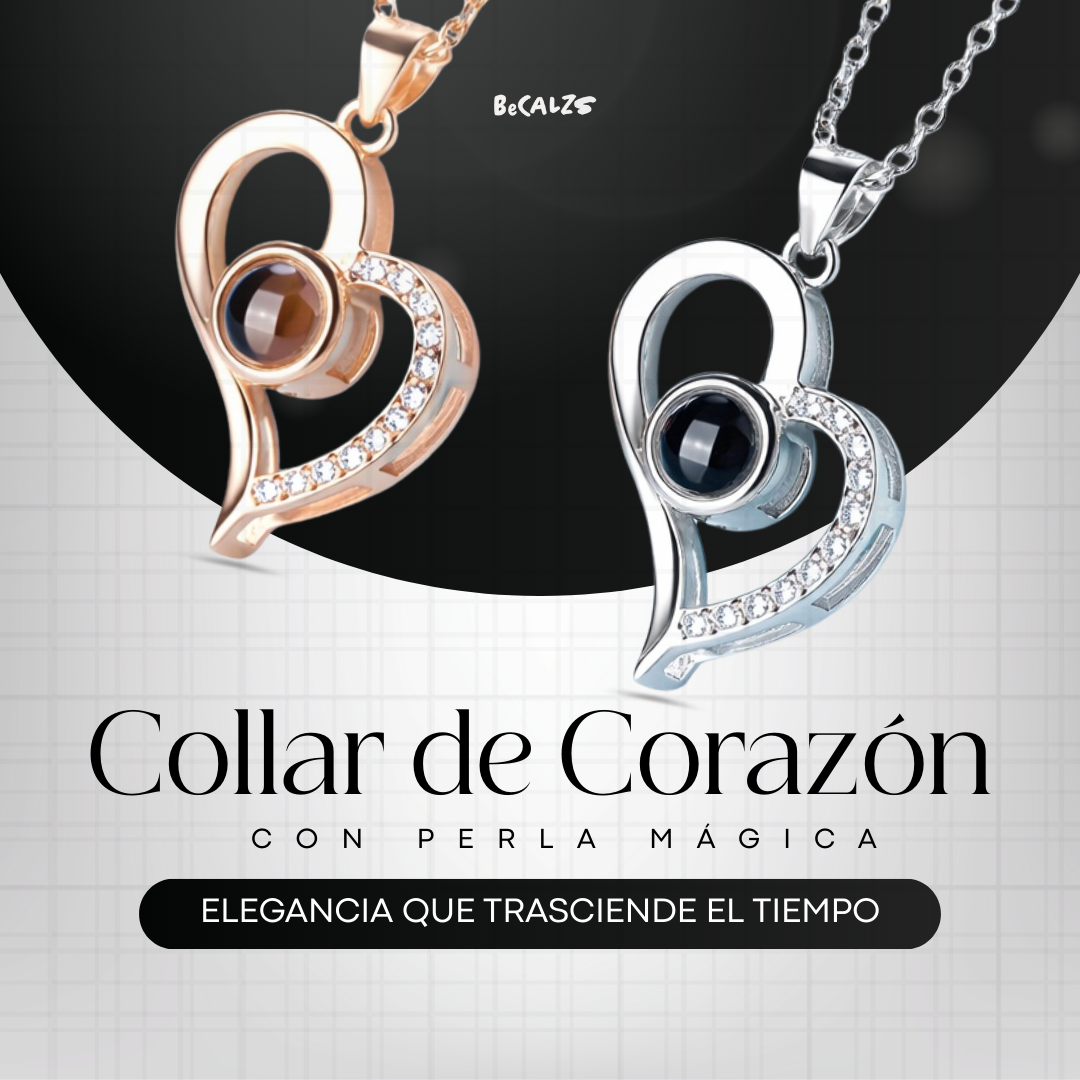 Collar de Corazón con Perla Mágica ❤️EL MEJOR REGALO PARA MAMÁ❤️ Lleva 2 y Paga 1😱