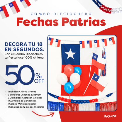 Combo Decorativo “Fechas Patrias” 🤍💙❤️TRANSFORMA TUS ESPACIOS EN ESTAS FIESTAS🤍💙❤️
