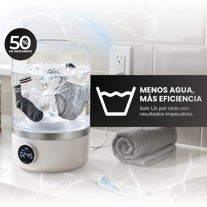 Mini Lavadora Portátil - DEJA TUS PRENDAS COMO NUEVAS 😲50% DE DESCUENTO😲