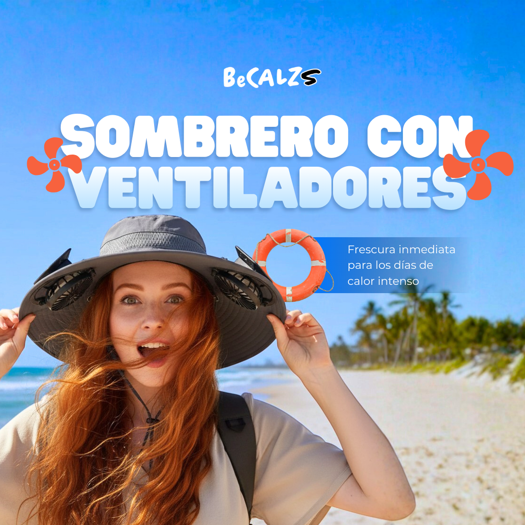 Sombrero con Ventiladores para el Verano - 😱50% DE DESCUENTO😱