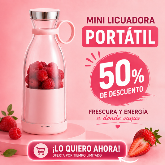 Mini Licuadora Portátil - FRESCURA A DONDE VAYAS 😍50% DE DESCUENTO😍