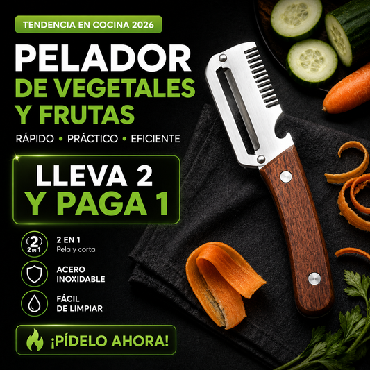 Pelador de Vegetales y Frutas - EL FAVORITO DE TODOS EN LA COCINA😲Lleva 2 y Paga 1😲