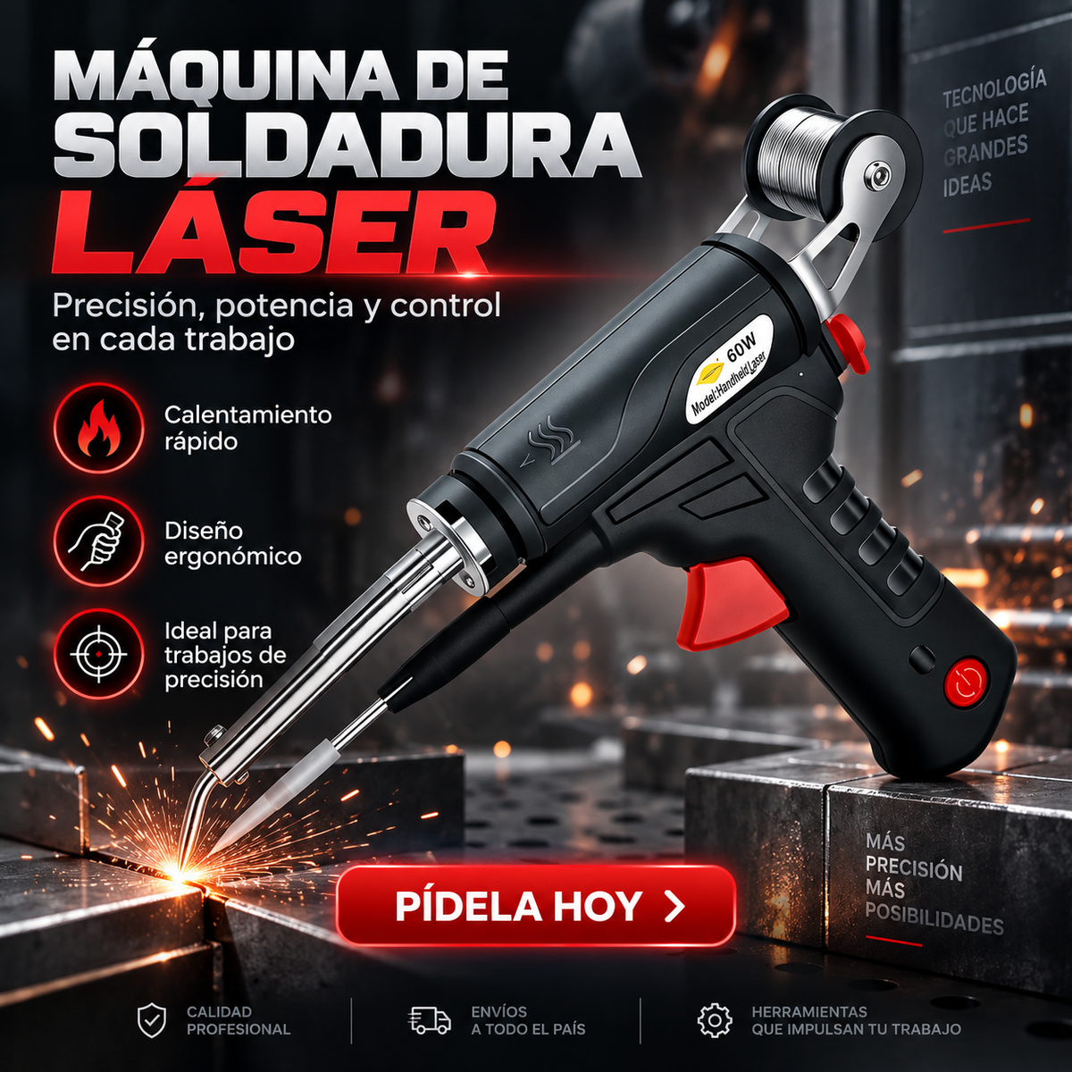 Máquina de Soldadura Láser - LA SOLUCIÓN COMPLETA PARA TUS TRABAJOS 😲50% DE DESCUENTO😲
