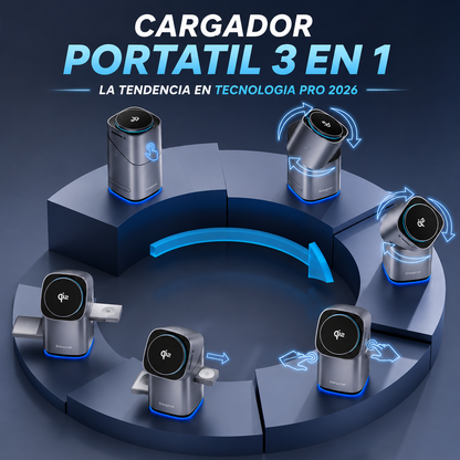 Cargador Magnetico Portátil 3 en 1 - LA TENDENCIA EN TECNOLOGIA PRO 2026 😲50% DE DESCUENTO😲