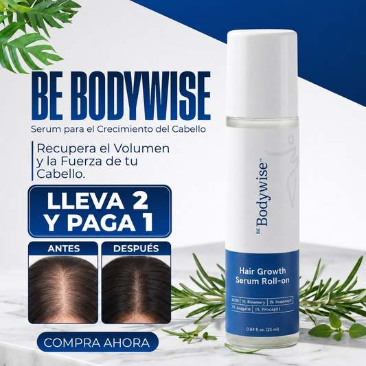 Be Bodywise 25ML - Serum para el Crecimiento del Cabello 😱Lleva 2 y Paga 1😱