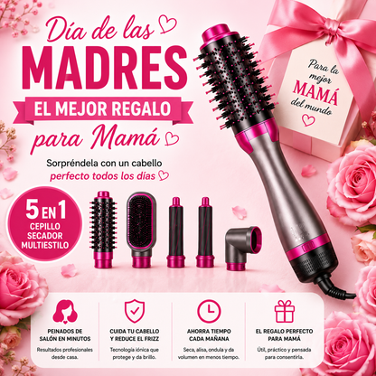 Cepillo Secador 5 en 1 - EL MEJOR REGALO PARA MAMÁ 😱50% DE DESCUENTO😱