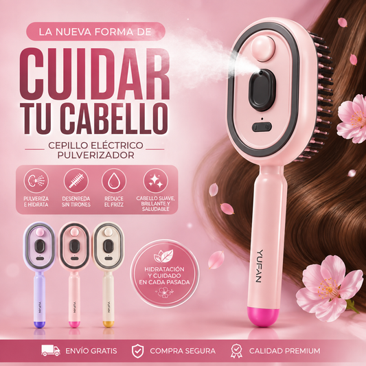 Cepillo Eléctrico Pulverizador para el Cabello - 😲50% DE DESCUENTO😲