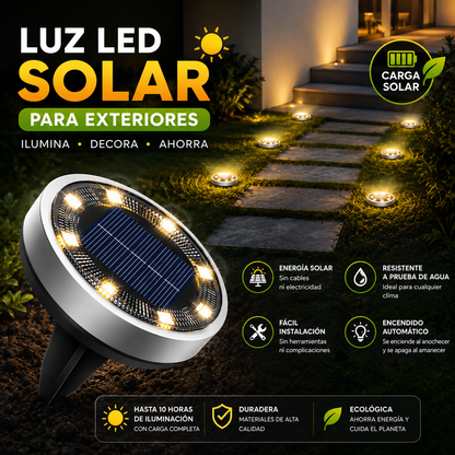 LUCES LED SOLARES PARA EXTERIORES - 😱50% DE DESCUENTO😱