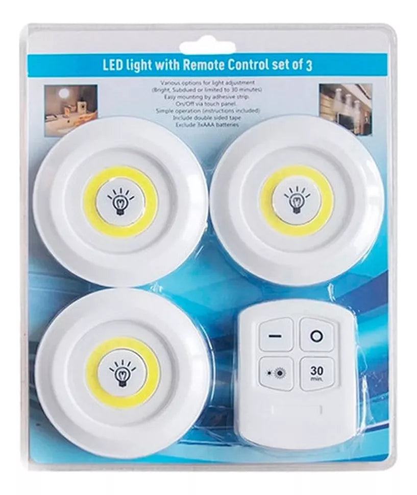 Set de 3 Luces LED Inalámbricas de Emergencia - ¡DILE ADIÓS A LA OSCURIDAD!