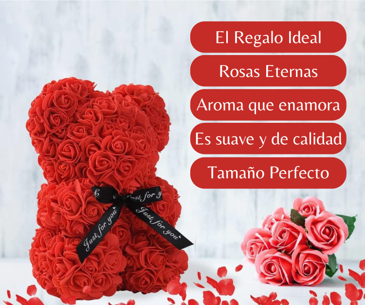Peluche de Rosas Eternas - El Regalo Ideal Para Celebrar a Mamá 🧸🌹