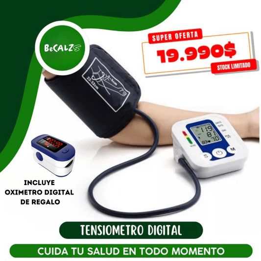 TENSIOMETRO DIGITAL - CUIDA TU VIDA EN TODO MOMENTO ¡Incluye Oxímetro Digital de Regalo! ♥️😱