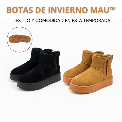MAU™ - Botas de Invierno con Cierre Lateral - ¡COMODIDAD Y ESTILO INVERNAL!