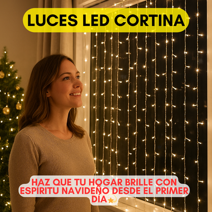 Cortina de Luces Navideña ✨ LA TENDENCIA EN ESTA TEMPORADA 😱50% DE DESCUENTO😱