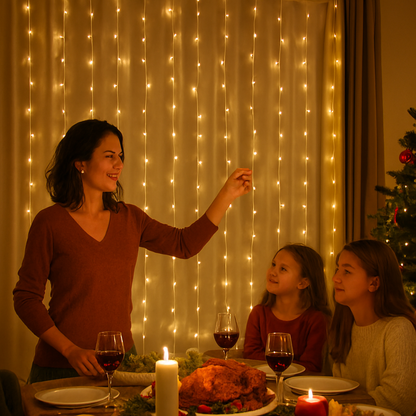 Cortina de Luces Navideña ✨ LA TENDENCIA EN ESTA TEMPORADA 😱50% DE DESCUENTO😱