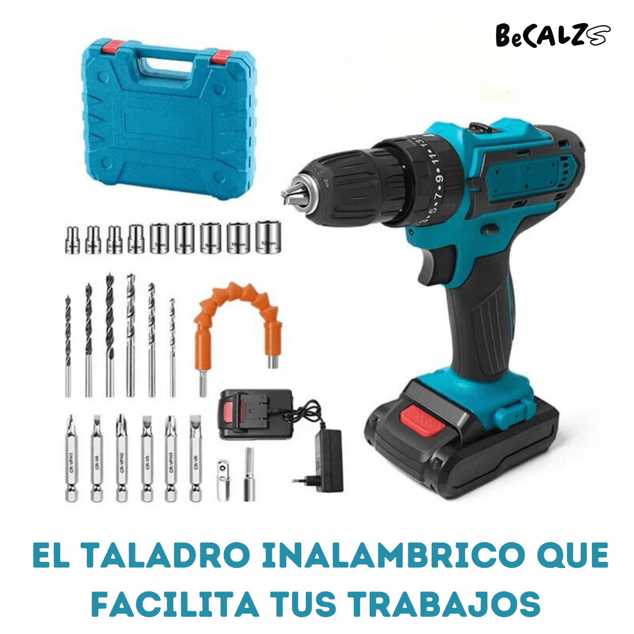 Taladro Inalámbrico 48V - Incluye 2 Baterías + 24 Accesorios ¡OFERTA EXCLUSIVA! 🧰