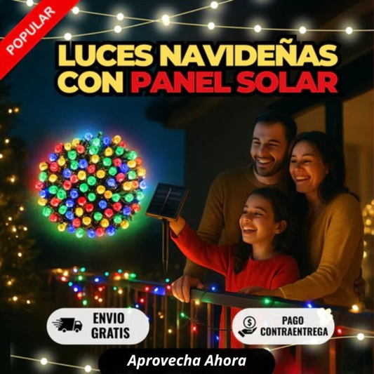 SmartLigth - Luces Navideñas con Panel Solar 😍50% DE DESCUENTO😍
