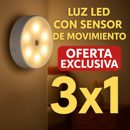 Lampara LED Portátil con Sensor de Movimiento - 😱OFERTA IMPERDIBLE 3X1😱