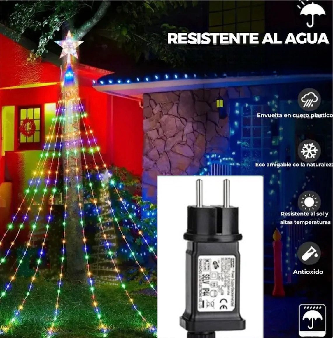 🎄⭐Luces Cascada con Estrella de Navidad ⭐🎄 OFERTA EXCLUSIVA 2 X 1😱