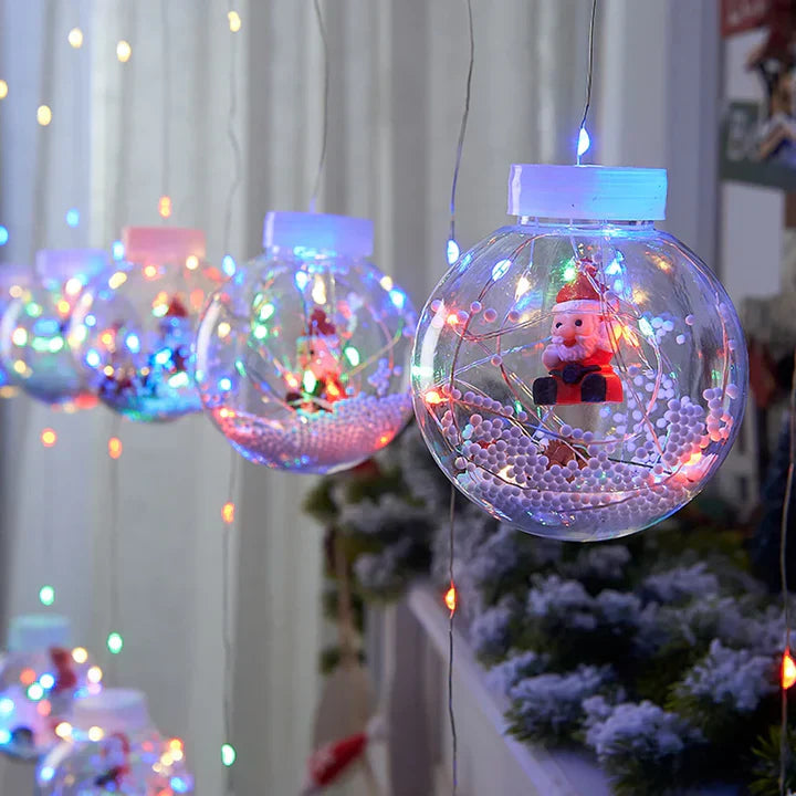 Cortina De Luces de Esferas Navideñas🎅🏻 - ✨Haz que tu Hogar Brille en esta Temporada✨